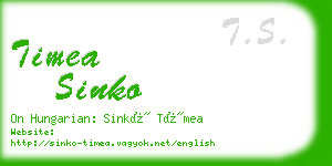 timea sinko business card